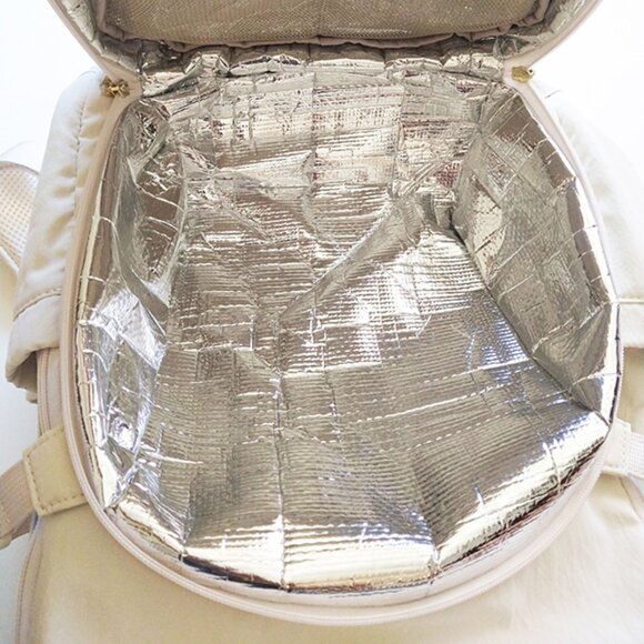 Issac Mizrahi NWT Cooler Stanely Viral TikTok Cream Expandable Backpack Bag NEW! - Picture 6 of 9